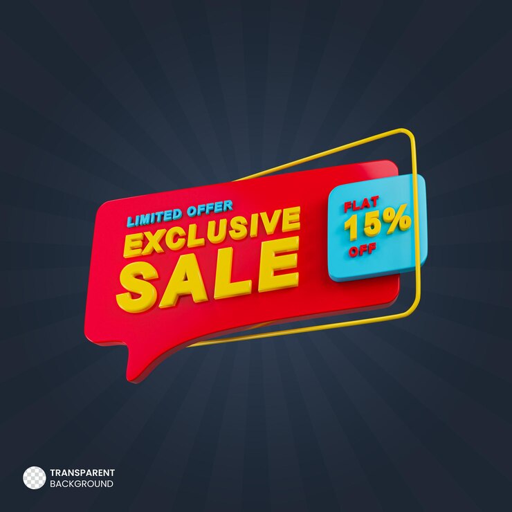 Free PSD exclusive sale 3d promotion banner