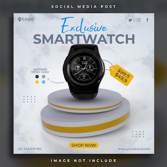 독점 smartwatch 판매 소셜 미디어 게시물 템플릿