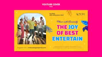 Free PSD exotic party entertainment youtube cover template