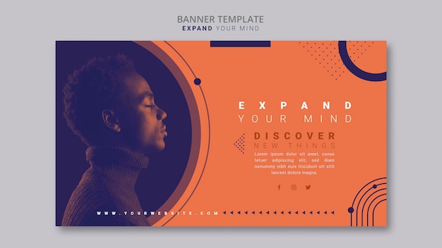 Expand Your Mind Banner Template – Free PSD Download