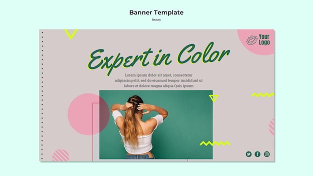 Expert in color banner web template