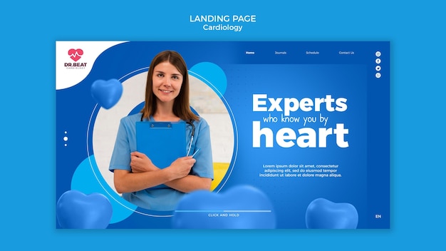 PSD gratuito esperti che ti conoscono a memoria landing page