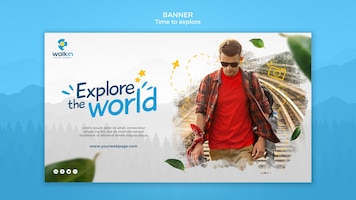 Explore concept banner template