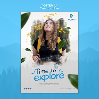 Explore concept poster template