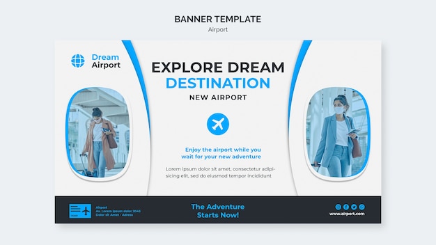 Explore dream destination banner template
