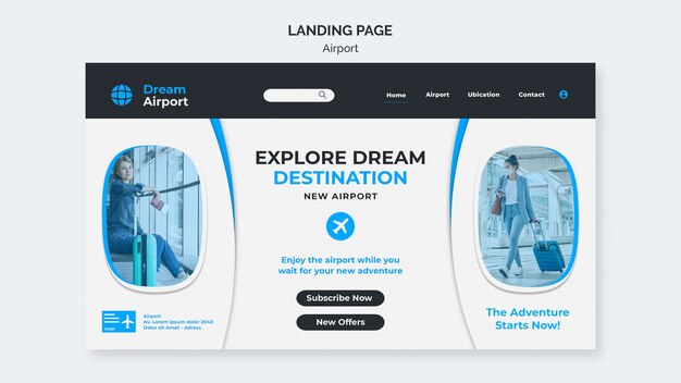 Explore dream destination landing page template