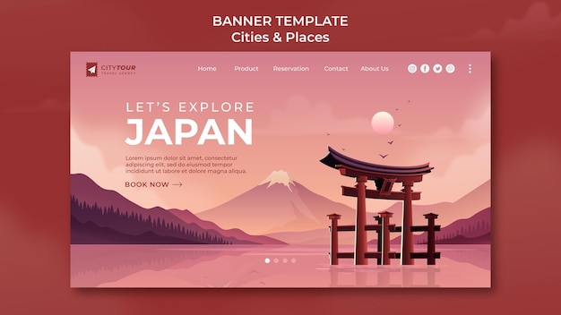 explore japan horizontal banner