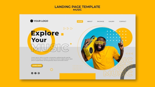 Explore your music landing page template