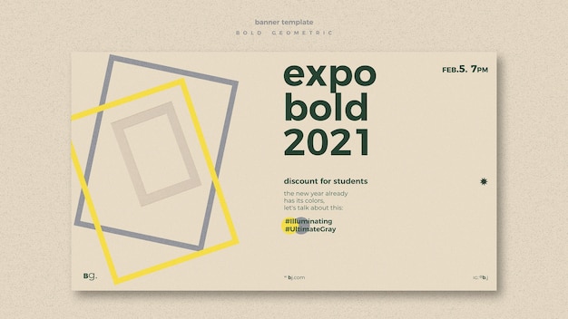 Free PSD exposition event banner template