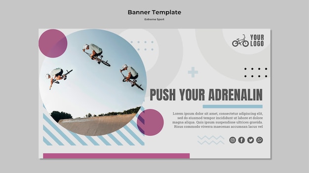 Free PSD extreme sport banner design