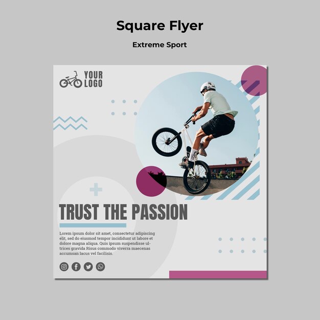 extreme sport flyer template