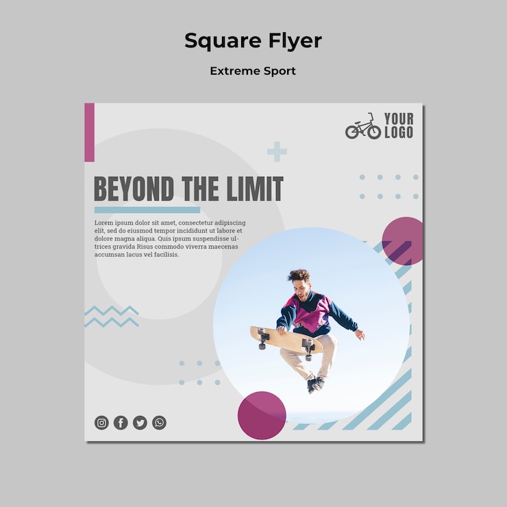 Free PSD extreme sport flyer
