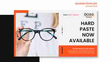 Free PSD eyewear shop concept banner template