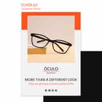 Free PSD eyewear shop concept flyer template