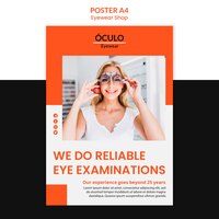 Eyewear shop concept poster template