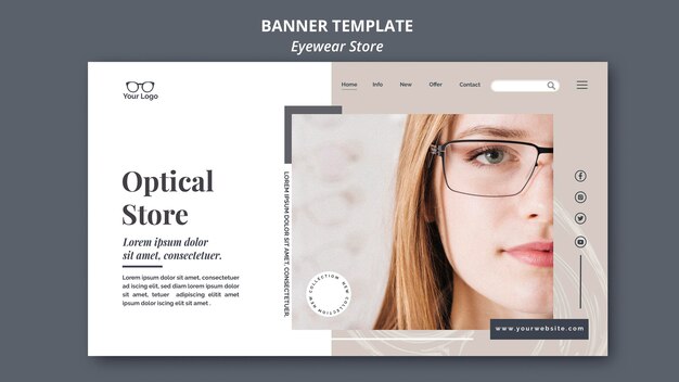 Eyewear store banner template