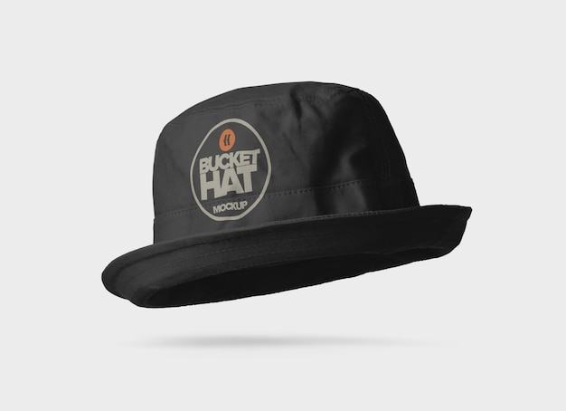 Fabric bucket hat mockup design