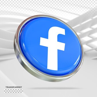 Facebook 아이콘 소셜 미디어 3d 렌더링