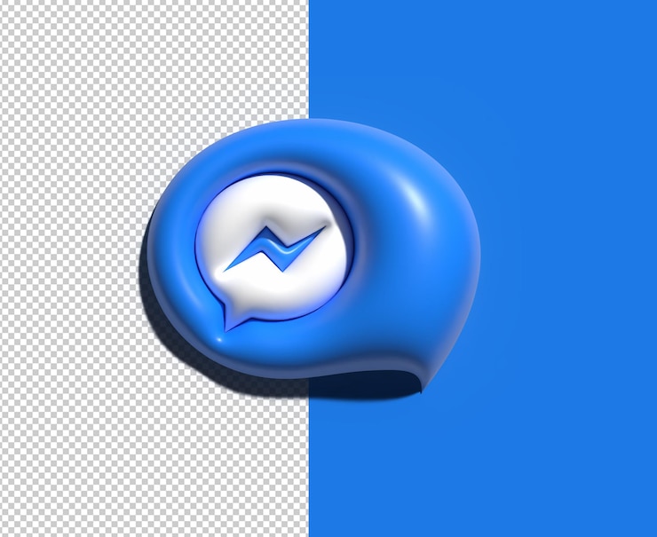 Free PSD facebook messenger social media logo transparent psd file