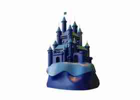 Free PSD fairytale castle rendering