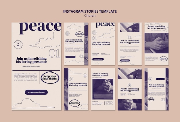 Faith peace instagram stories template