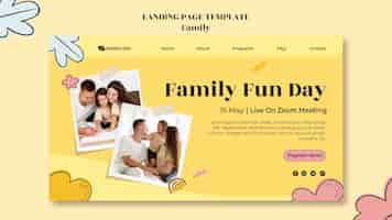 Free PSD family day landing page