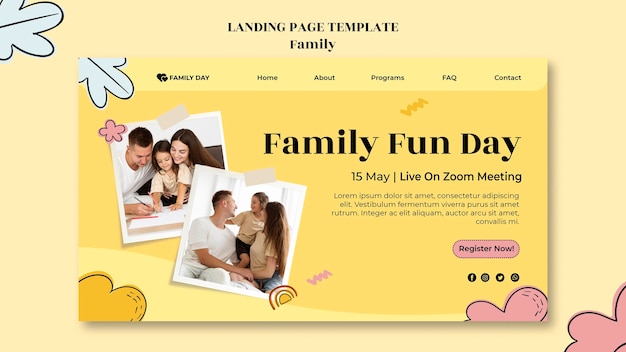 Family day landing page