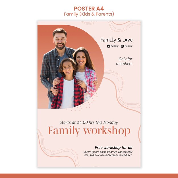 Family design poster template