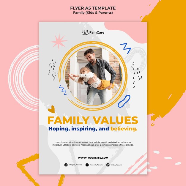 Family time flyer template