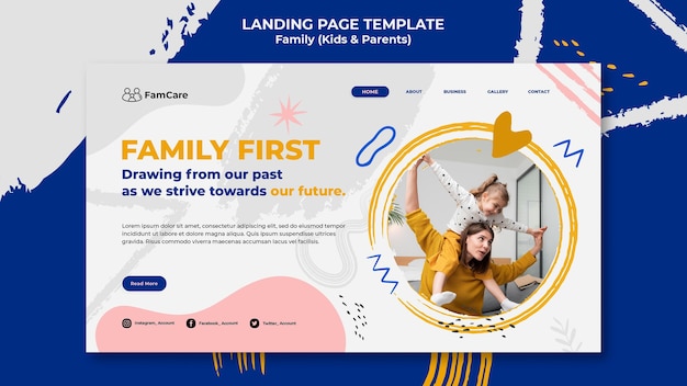 Family time landing page template