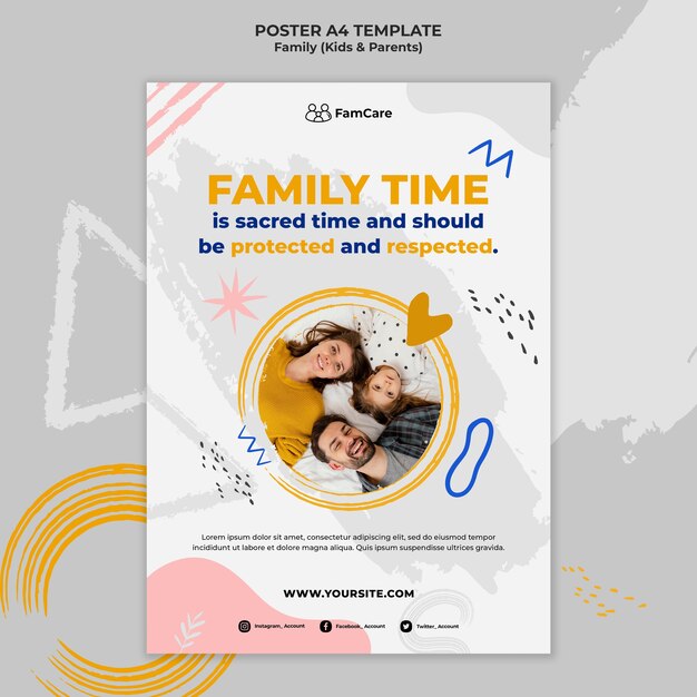 family time poster template
