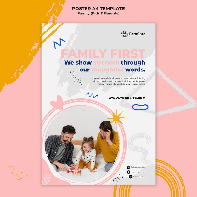 family time poster template