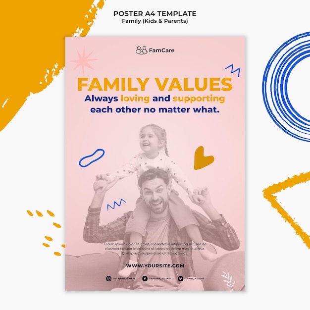Family time poster template