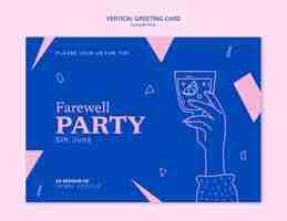 Free PSD farewell party template design