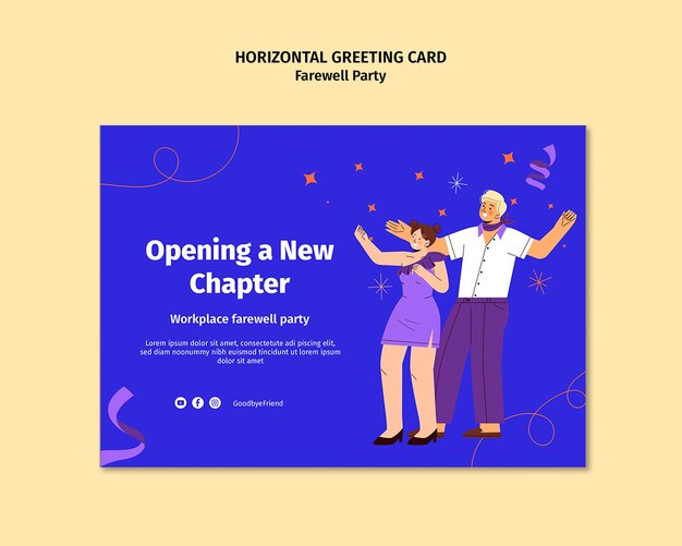 farewell party template design