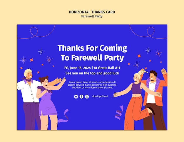 farewell party template design