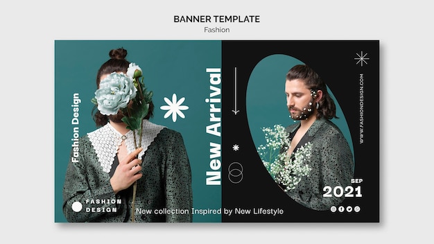 Modello di design per banner di moda