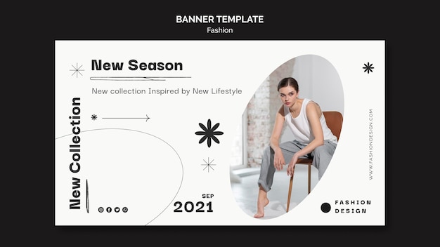 Fashion banner design template
