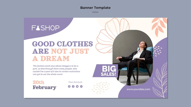 Free PSD fashion big sale banner template