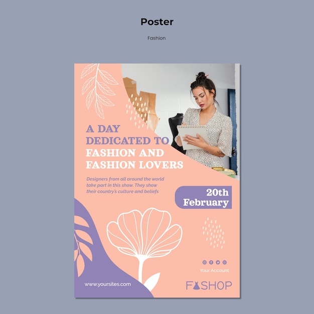 Free PSD fashion big sale poster template