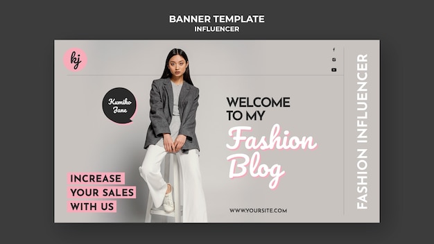 Fashion blog banner template