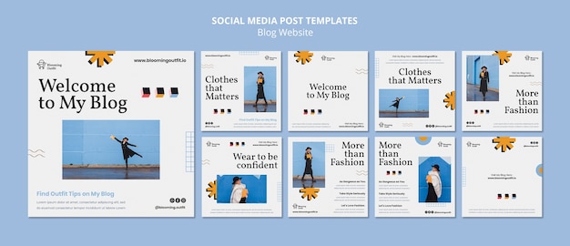 Fashion blog instagram posts collection