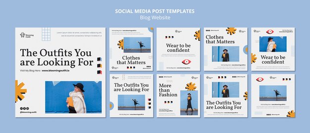 Fashion blog instagram posts collection