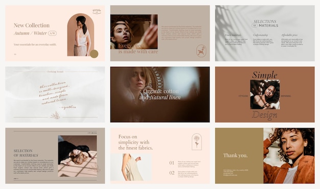 Free PSD fashion and branding template psd social media collection