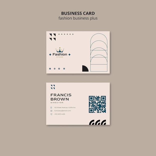 Free PSD fashion business  business card template