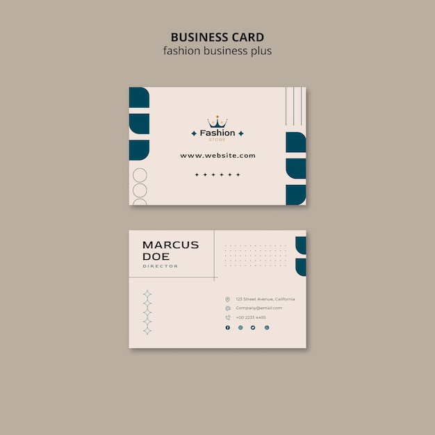 Fashion business  business card template