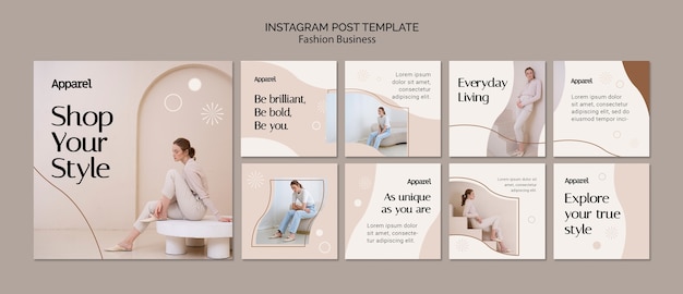 PSD gratuito post di instagram di affari di moda