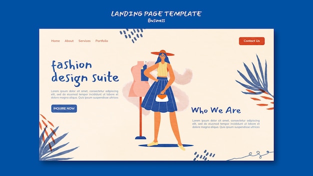 Fashion business landing page