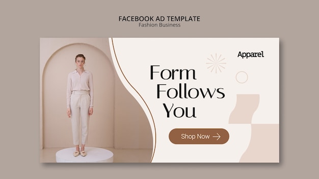 無料PSD ファッションビジネススクエアfacebookテンプレート