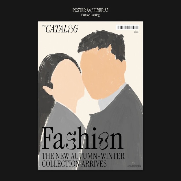 PSD gratuito progettazione di modelli di cataloghi di moda